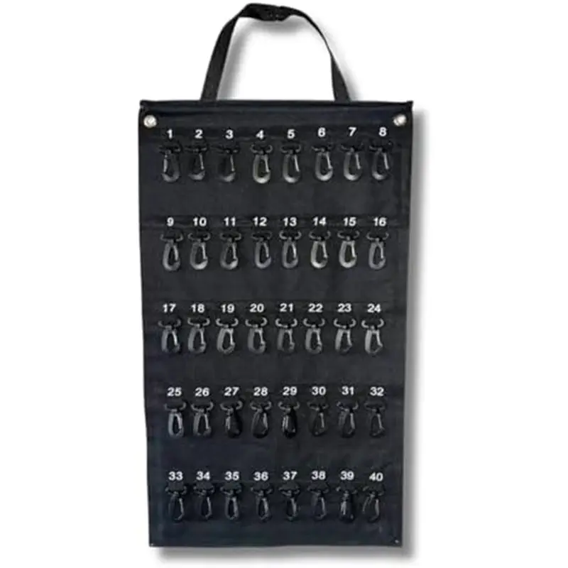 

Универсальный складной ящик для хранения ключей Feb., всепогодный портативный ящик для хранения, вмещает 40 ключей, с защитным крючком, для дома и офиса, прост в использовании.