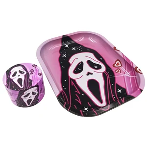 2 قطعة فطر المتداول صينية 180x140mm مجموعة مطحنة الأعشاب شبح روز القلب شجرة التدخين اكسسوارات أفضل 10 طقم ماريجوانا وردية مبيعا - رقم 5