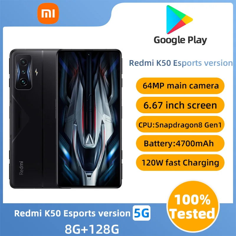 xiaomi redmi k50 Esports version Android 5G Unlocked 6.67 inch 256GB ROM  All Colours Original used phone in Good Condition