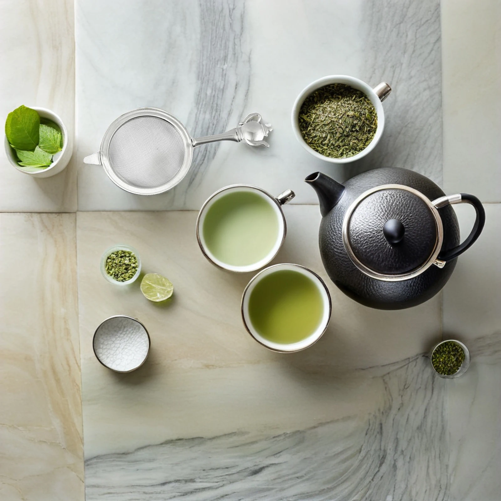 

Tea Leak Separator Strainers Metal Handle Fine Mesh 6 5cm Office Home Tea Filter Colander Supplies Portable Strainer Kitchen Bar