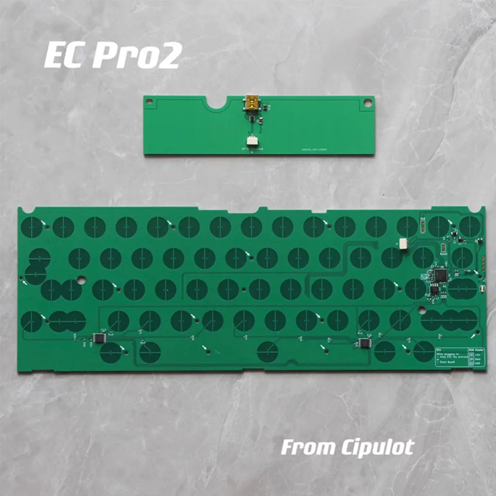 Hot Sales 60HHKB Static Capacitor Keyboard Accessories Custom PCB Supports QMK/VIA Sensitivity Adjustment Forgamers Design