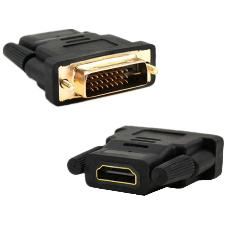 DVI อะแดปเตอร์ที่เข้ากันได้กับ HDMI DVI 24 + 1ตัวผู้ไปยัง HDMI-อะแดปเตอร์เชื่อมต่อหญิง HD เป็น DVI 24 + 1ตัวผู้