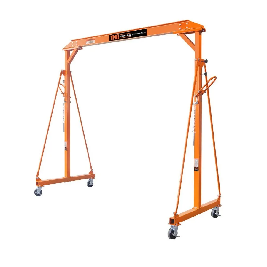 

2200lb Adjustable Height AllSteel Gantry Crane AutoLock 95 Min. Height 142 Max. Height Locking Swivel Casters TMGAGC11 Previous