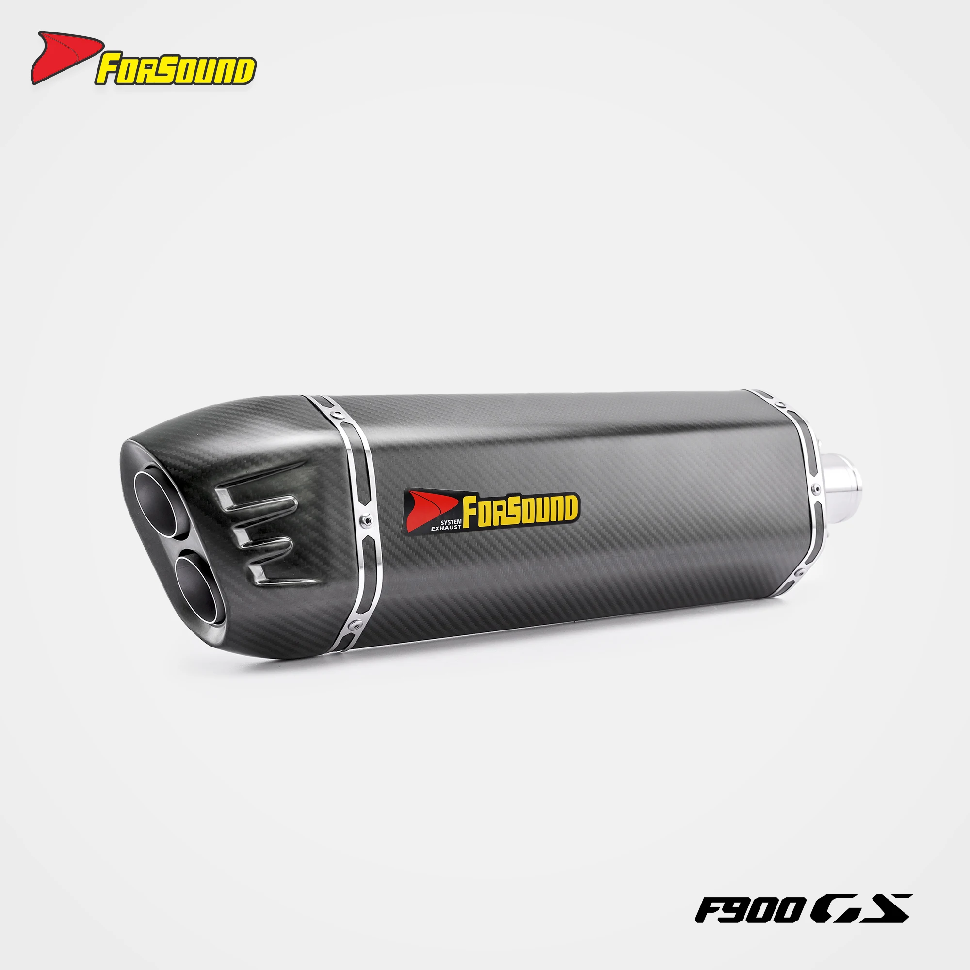 Forsound Factory Wholesale Price BMW F900GS Titanium Exhaust Valved Muffler with Mid Pipe Resonator