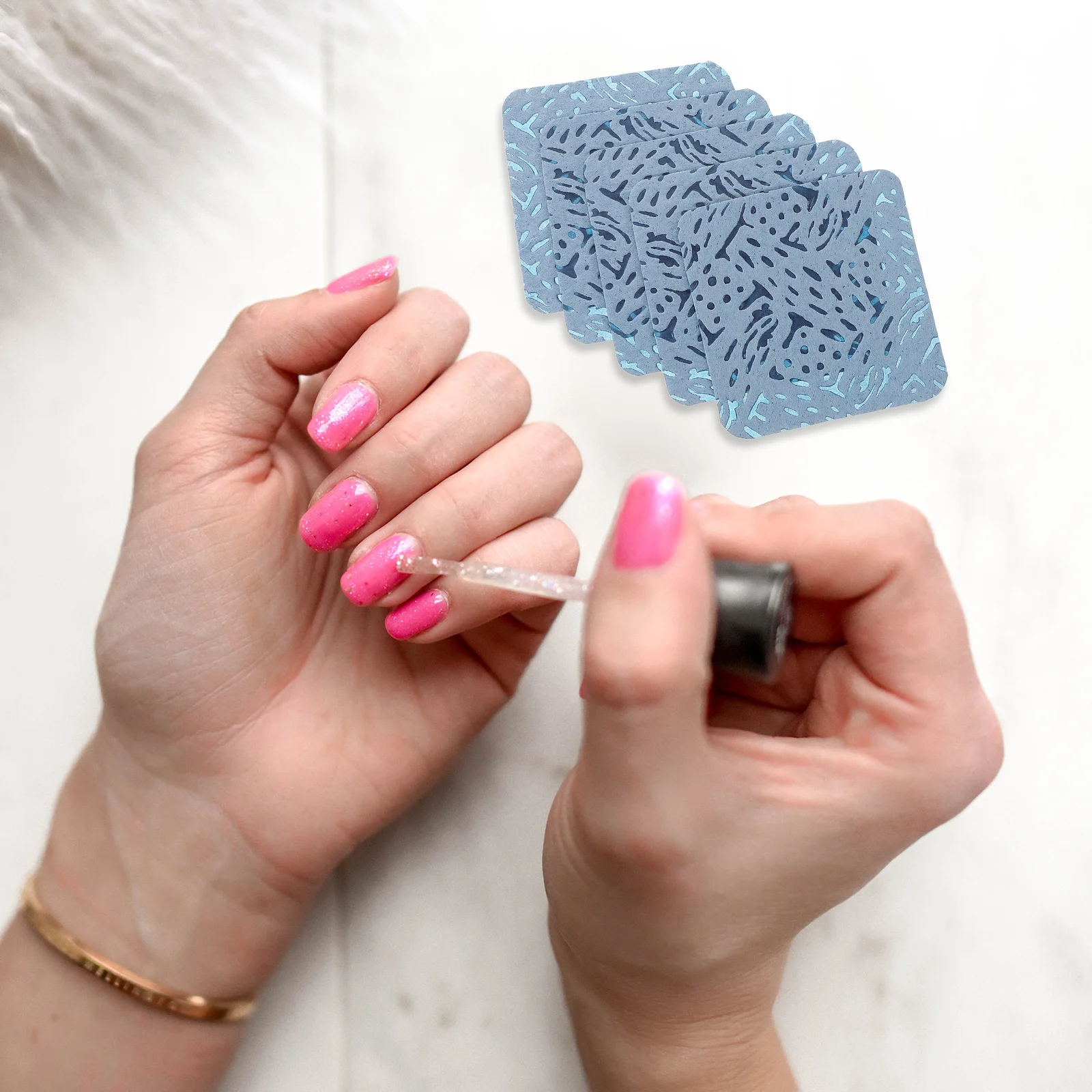 540 Stücke Keine Lint Nageltücher Nagellackentferner Pads Gel Pinzette Kleber Düse Wimpern Reise Maniküre Liefert Himmel-Blau