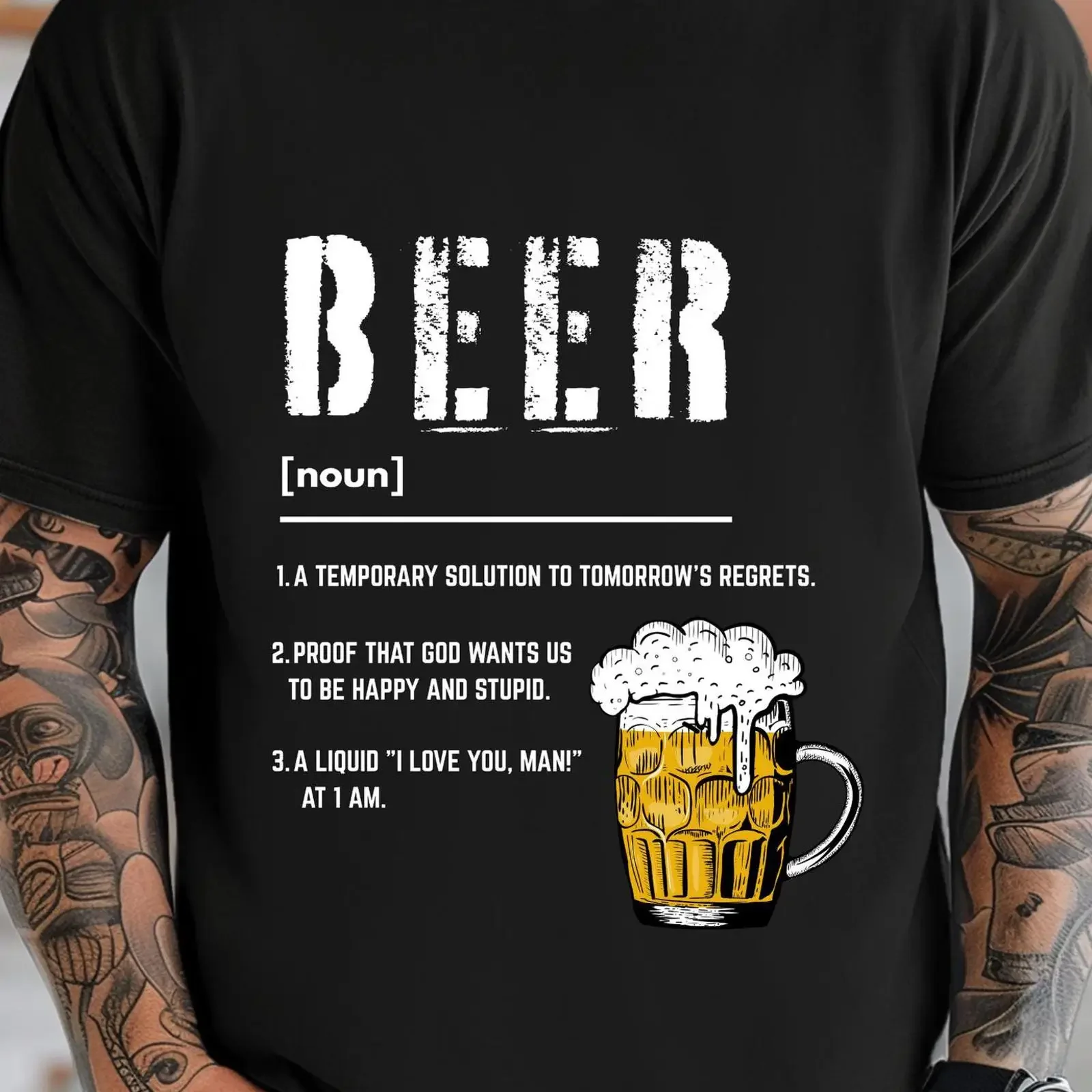 Beer Definition Funny Sarcastic T Shirt Drinking Humor Oktoberfest For Lovers Men's Pub Crawl Party Casual vintage Washed