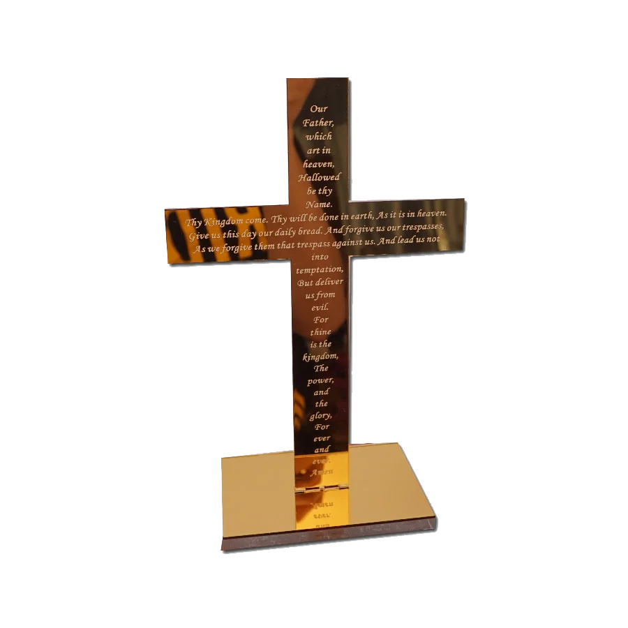Gebete der orthodoxen Kommunion, freistehendes Kreuz, Gott segne, aramaische Übersetzung der Herren, Gebetskreuze, Taufe, Party-Dekoration