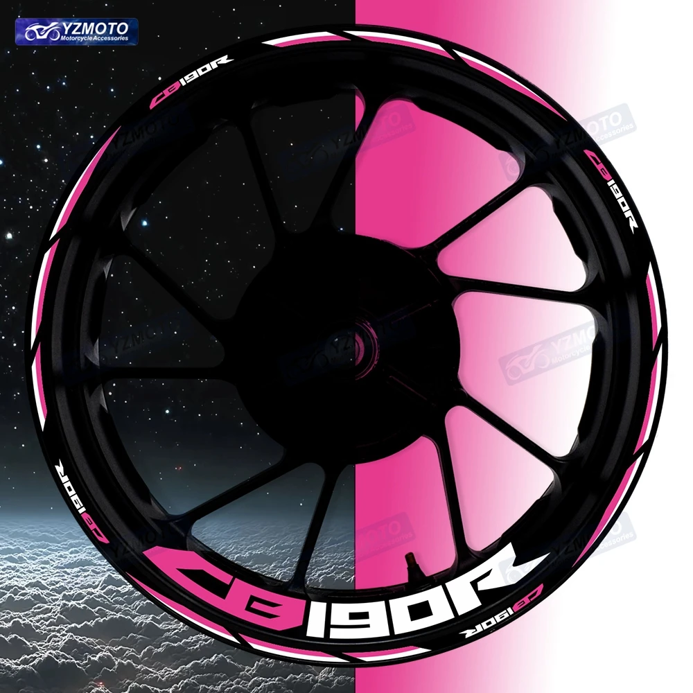 

For Honda CB190R CB 190R Motorcycle 17 Inch Front And Rear Wheel Sticker Hub Decal Reflective Waterproof Decorative Rim Stickers