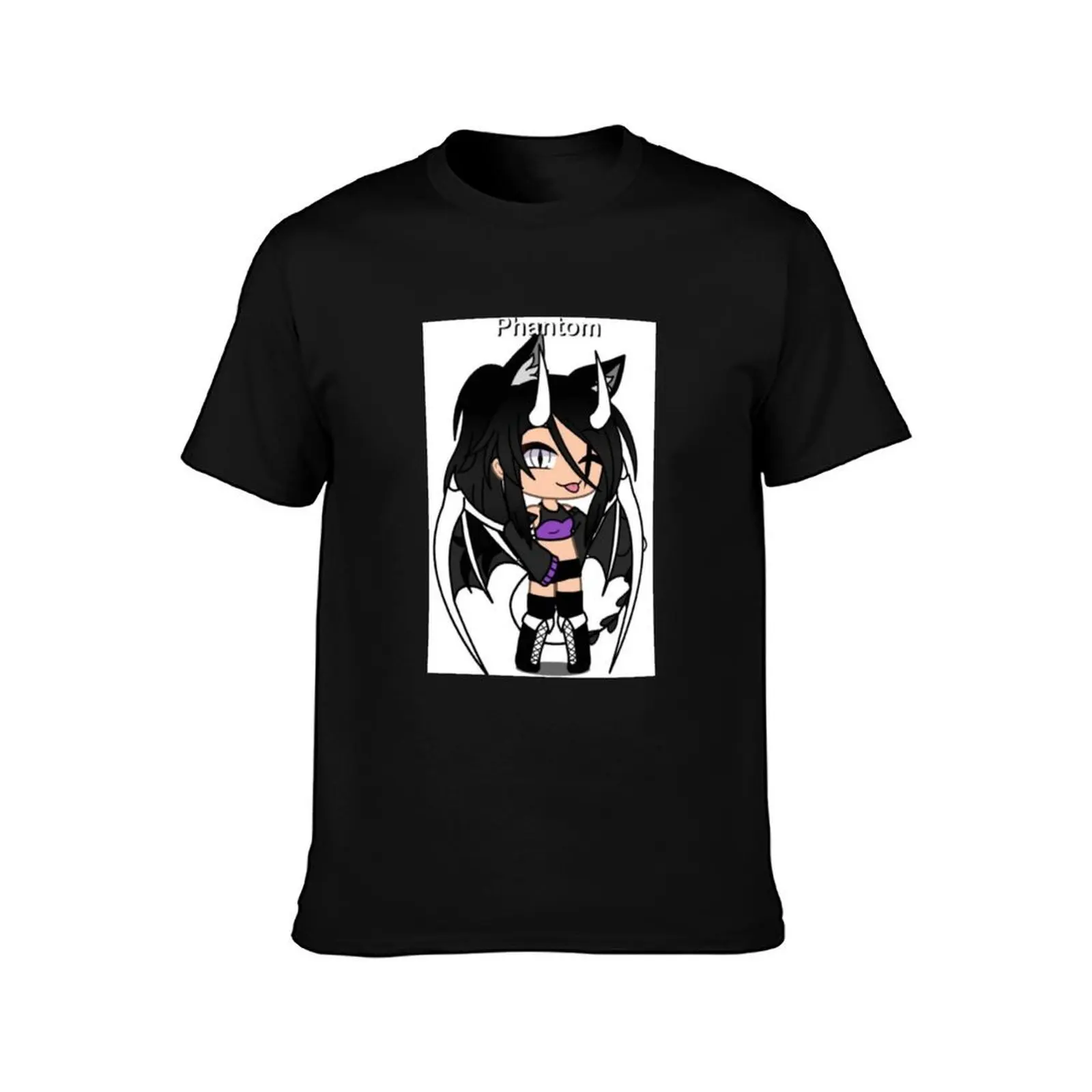 Phantom_Wolf xX T-Shirt Summer Casual Cotton Tee Oversized Streetwear Tops Vintage Graphic Print Loose Fit Short Sleeve