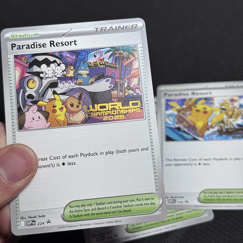 Pokemon Wereldkampioenschappen Gouden Kampioen Proxy Spelkaarten Engelse werelden 2015-2019 # 2022-2025 # 13-14 Verzamel geschenken Normale kaarten