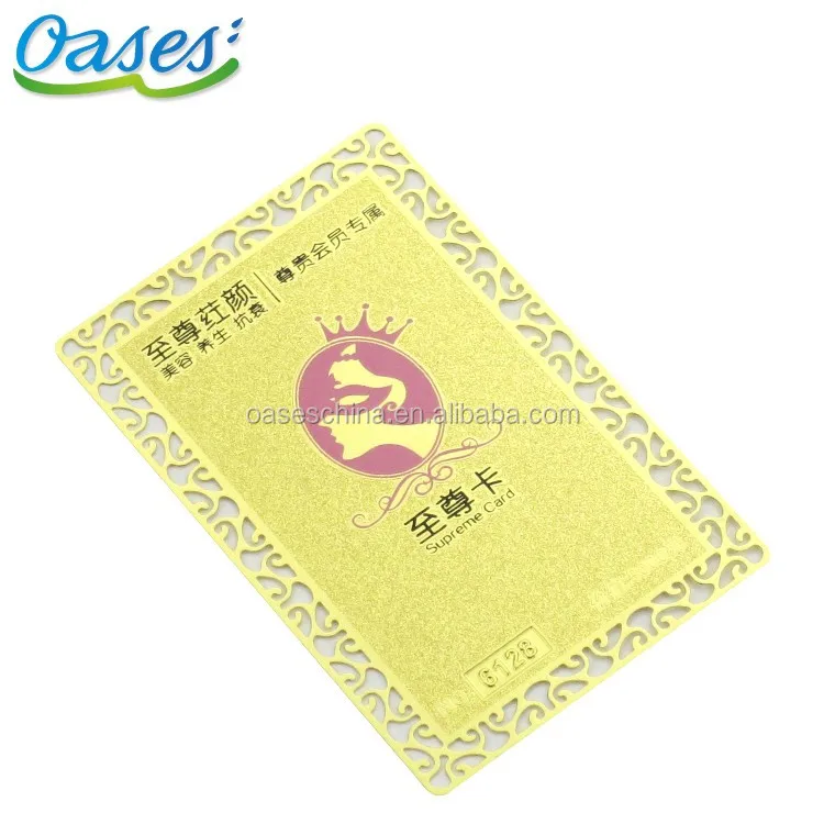 Customized query 2024 Popular Reflective Mirror Gold Silver Plated Metallic Stainless Steel Membership Card