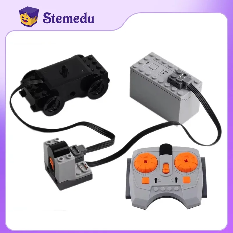 4PCS Technical Power Functions Parts Battery Box Train Motor IR Receiver Remote Control Receiver Battery Box For Le.goeds 1 set