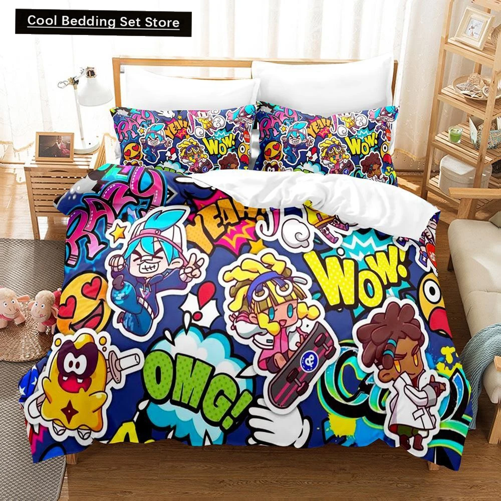 

Game Ninjala Bedding Set Single Twin Full Queen King Size Bed Set Adult Kid Bedroom Duvet cover Sets 3D Print Kawaii Kids Camas
