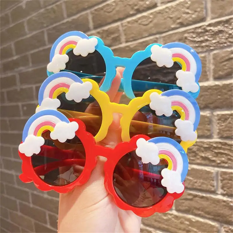 Fashion Cute Kids Sunglasses Children Rainbow Shaped Shades Oculos De Sol Boys Girls UV Protection Eyewear  Sun Glasses