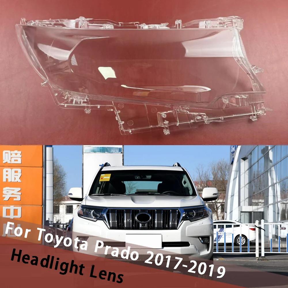 

For Toyota Prado 2017 2018 2019 (High) Clear Edge Lampshade Lamp Shell Headlamp Cover Headlight Shade Plexiglass Replace Lens