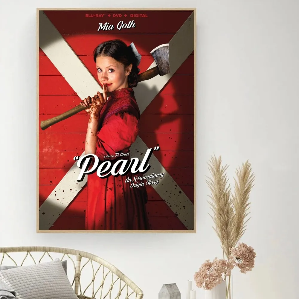 Pearl 2022 Horror Film Poster DIY Vintage Movie Poster Wall Art Painting Study Stickers Small Szie Wall Painting