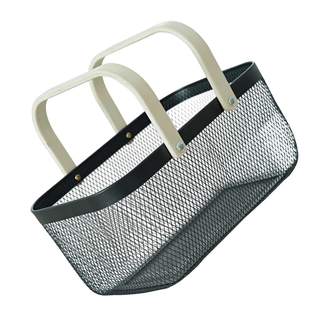 

Iron Storage Home Storage Basket Wooden H Large Capacity Home Sundries Container Black Metal ganizer