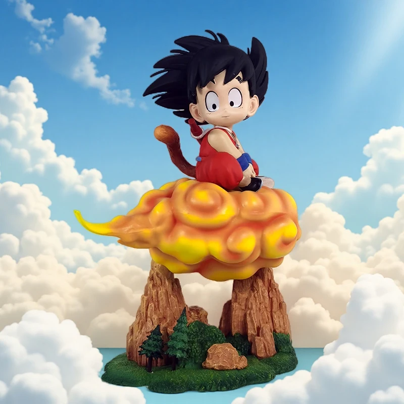 

Новая аниме-фигурка Dragon Ball, украшение для рабочего стола, версия Q, Гоку, облачная база, Коллекционная игрушка GK, модная двумерная игрушка
