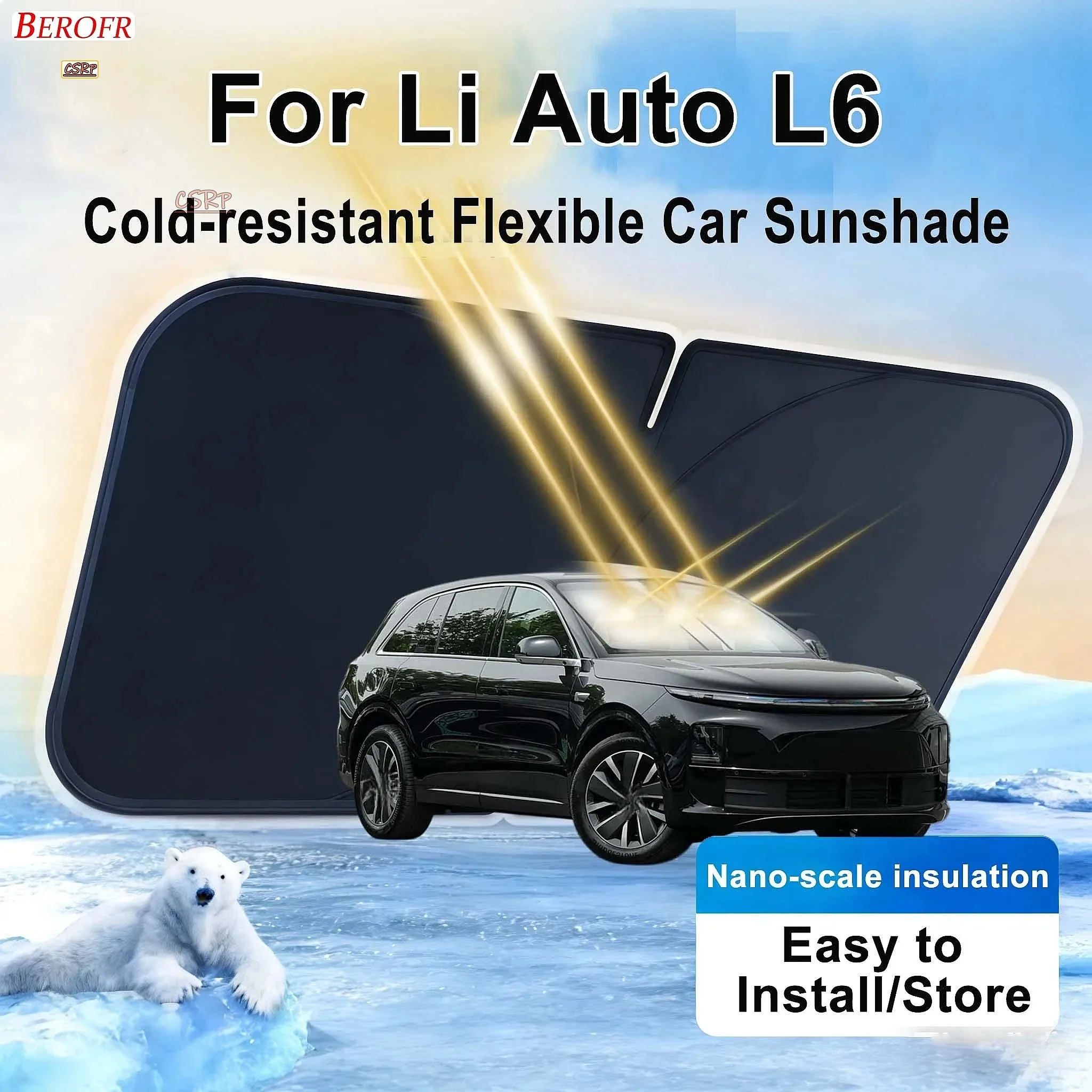 For Li Auto L6 2024-2026 Car Windshield Sunshade Cover Front Window Sun Shade Heat Insulation Auto Accessories
