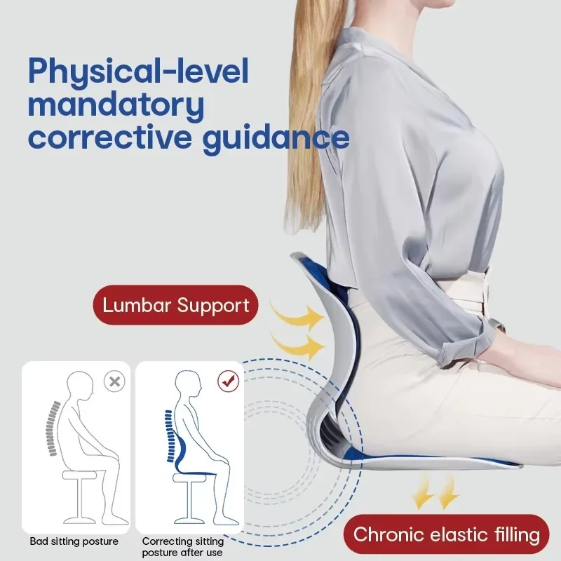 Orthopädischer Bürostuhl mit Kissen