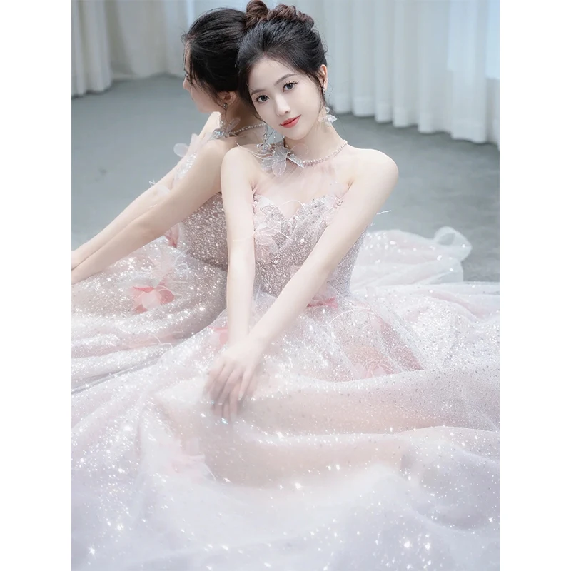 

Engagement Evening Gown 2026 New High End Luxury Adult Birthday Par Banquet Host Prince Sle Floral Waist Long Dr