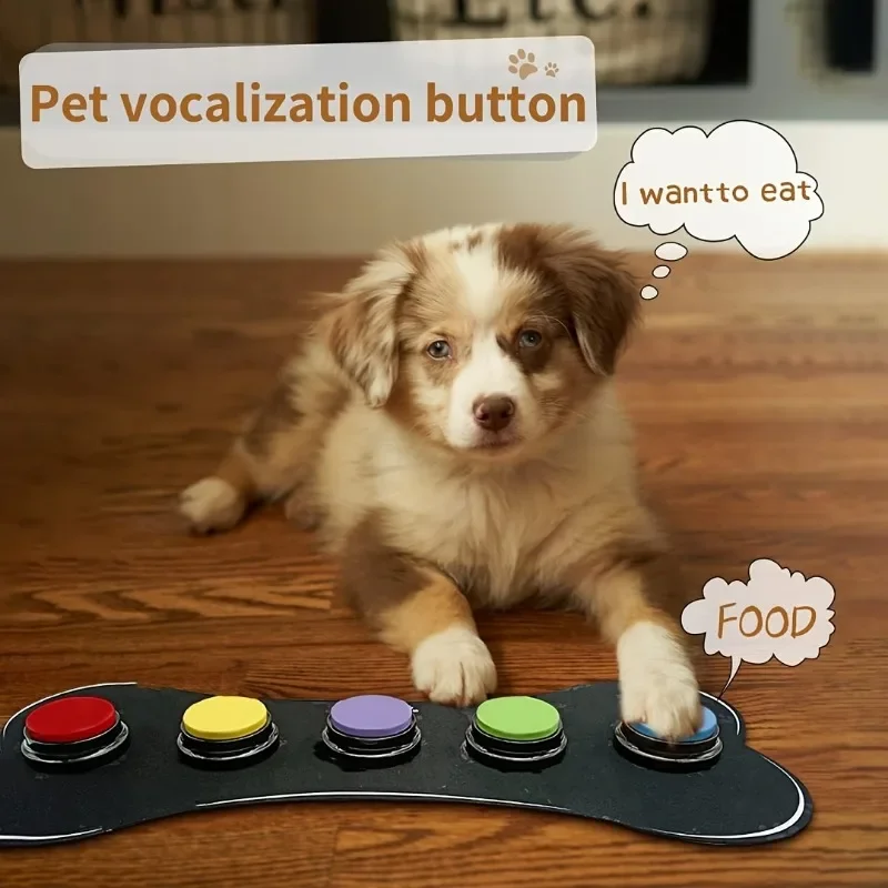 Pet Communication Button Sounder, Dog Talking Button, Meal Bell Toy, Pet Training Buzzer, Artifact