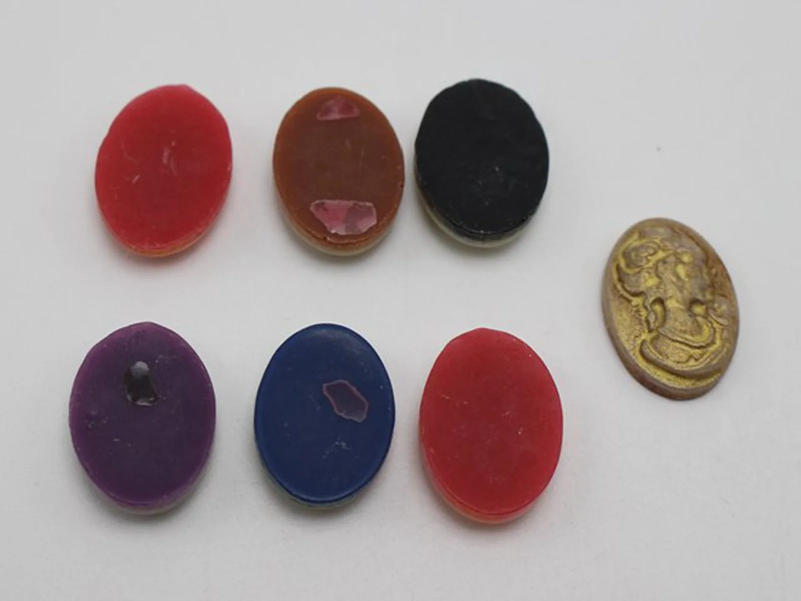 50 Mixed Color Beautiful Lady Woman Oval Flatback Resin Cameo Cabochon 13X18mm