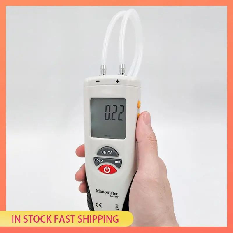 

AA05 HT-1890 HVAC Compatible Dual Port Air Pressure Gauge Digital Manometer With Data Hold Gas Pressure Gauge Gas Tester Meter