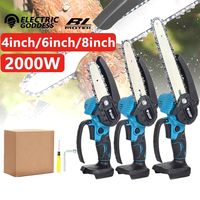 8 Inch Mini Cordless Electric Chain Saw Woodworking Handheld Pruning Chainsaw Garden Portable Cutting For Makita 18V Battery Pin