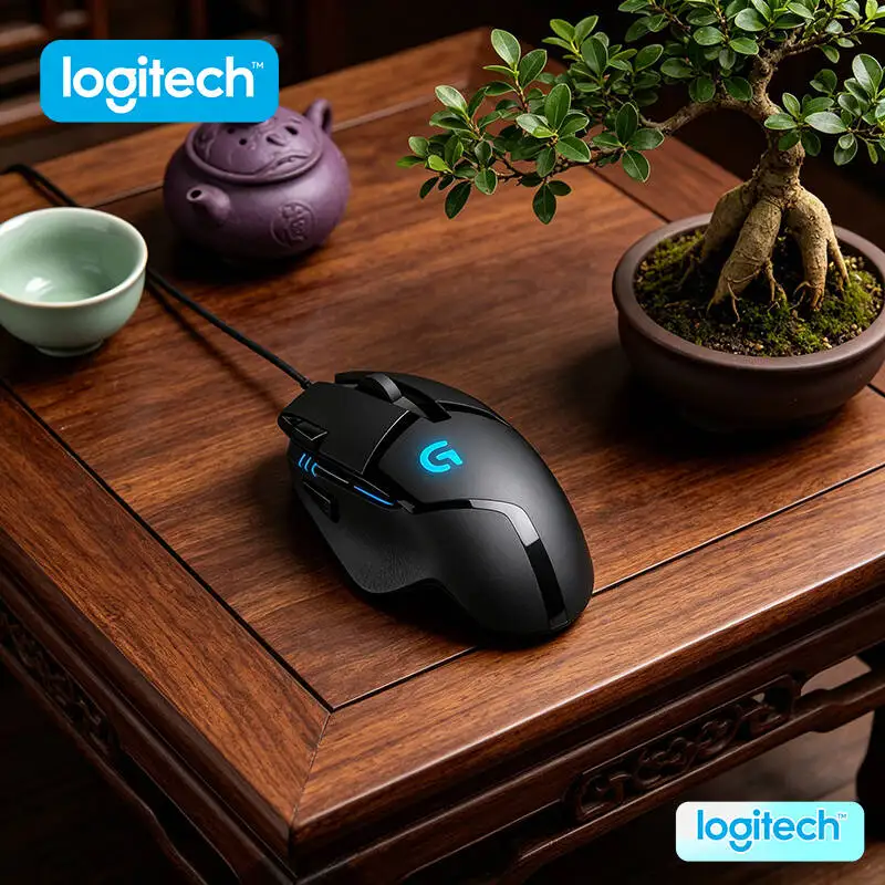Ratón para Juegos Logitech G402 Hyperion Fury, Procesador de 32 Bits, 8 Botones Programables, Agarre Ergonómico Antideslizante para Juegos