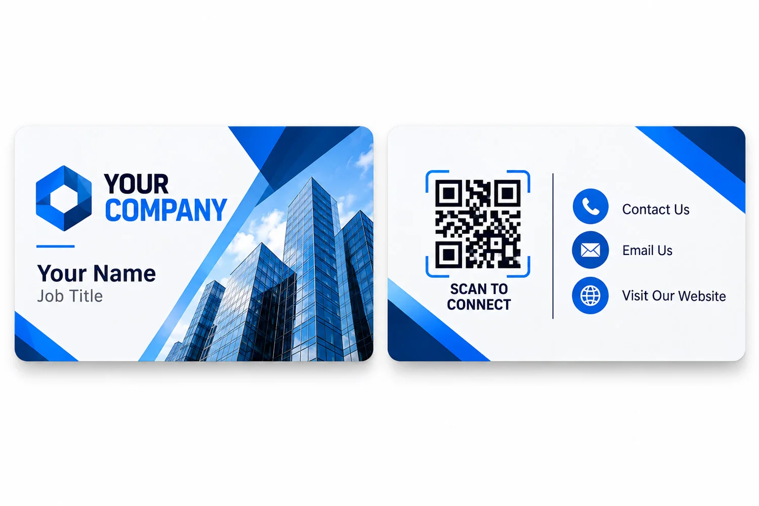 Custom PVC Business Cards Personalized Double Sided Printing with Logo Name Text QR Code Professional Corporate Business Card