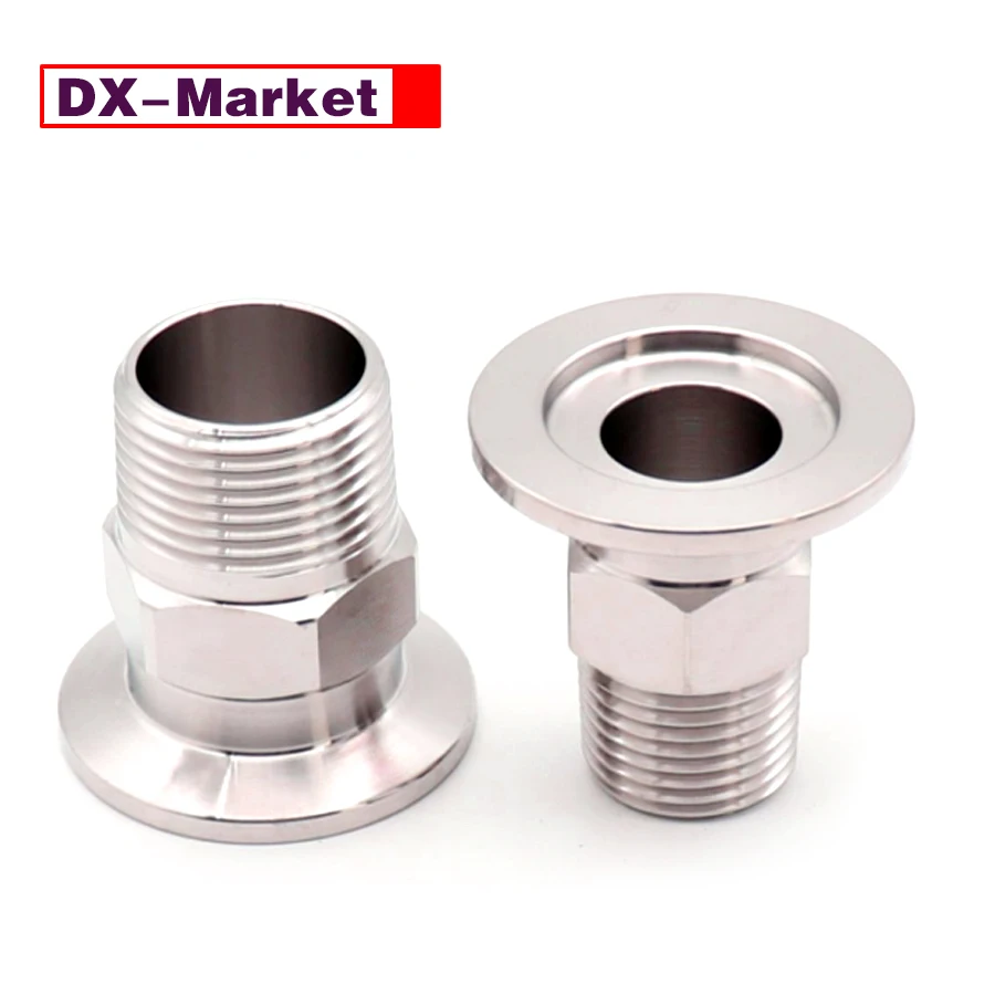 KF Outer Flange Vacuum Fitting PT Thread ,304 Stainless Steel KF Tube Fittings  ,L022