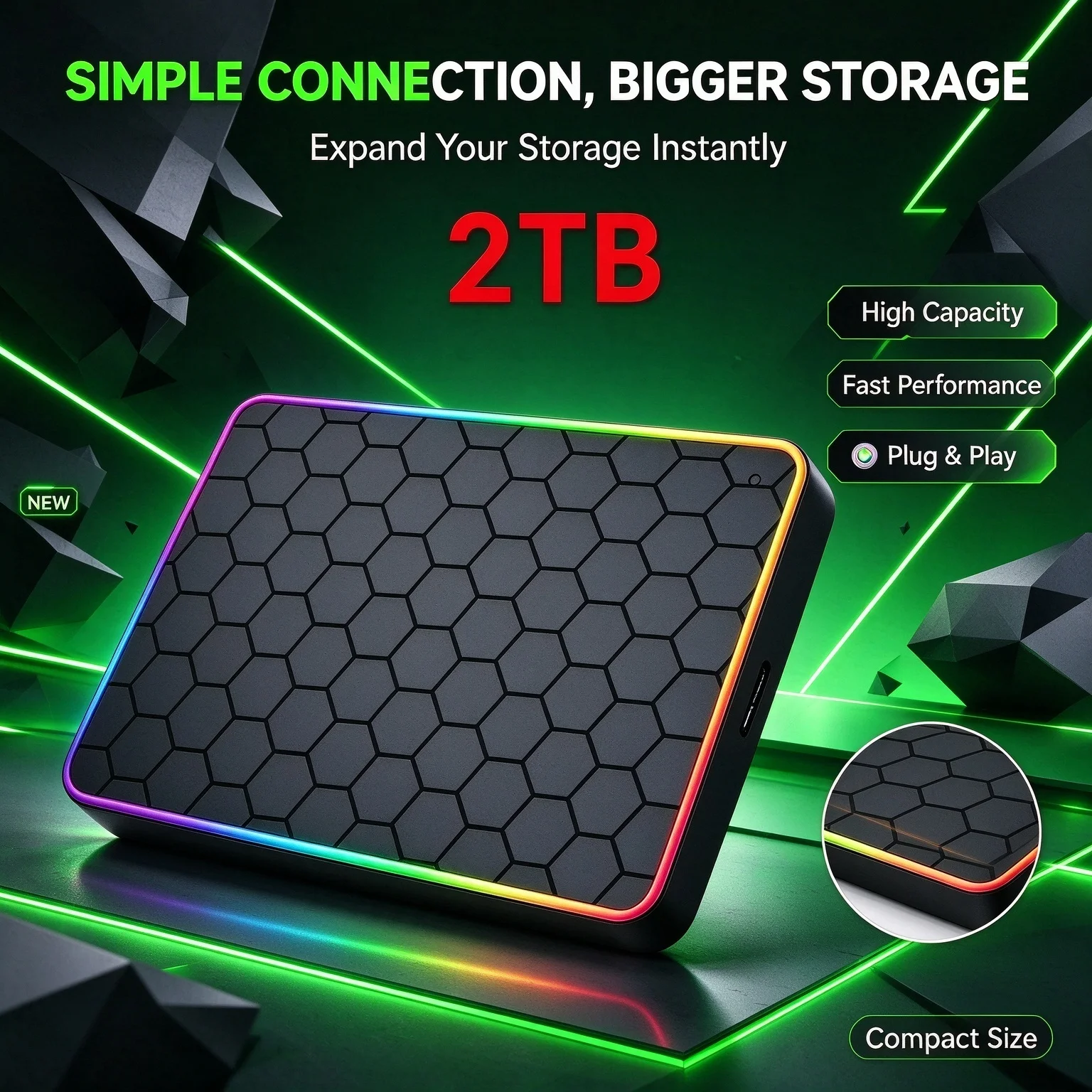 Solid State Disk SSD NEW A3 Series 500GB 1TB 2TB 4TB High Speed Internal HDD Hard Drive For Laptop Desktop Fast Backup