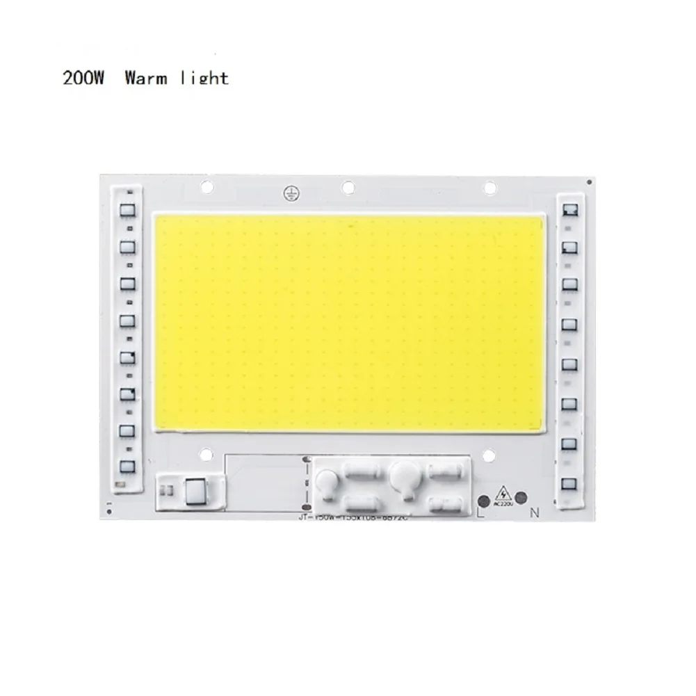 COB LED Chip 50W 100W 150W 200W Smart IC Driverless 220V High Quality Bulb DIY Lamp Outdoor Floodlight Spotlight Cold Warm White