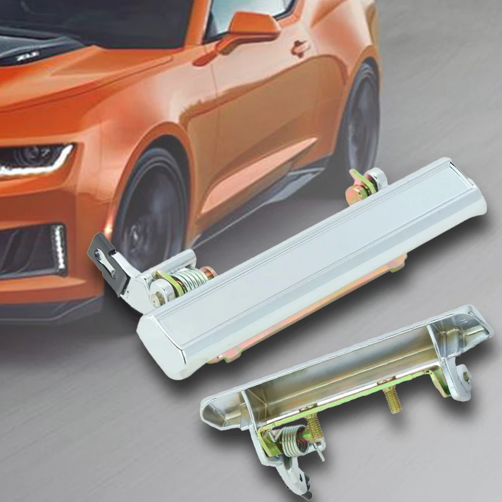 1pair Left & Right Exterior Door Handle Set Outer Outside Chrome Door Handle