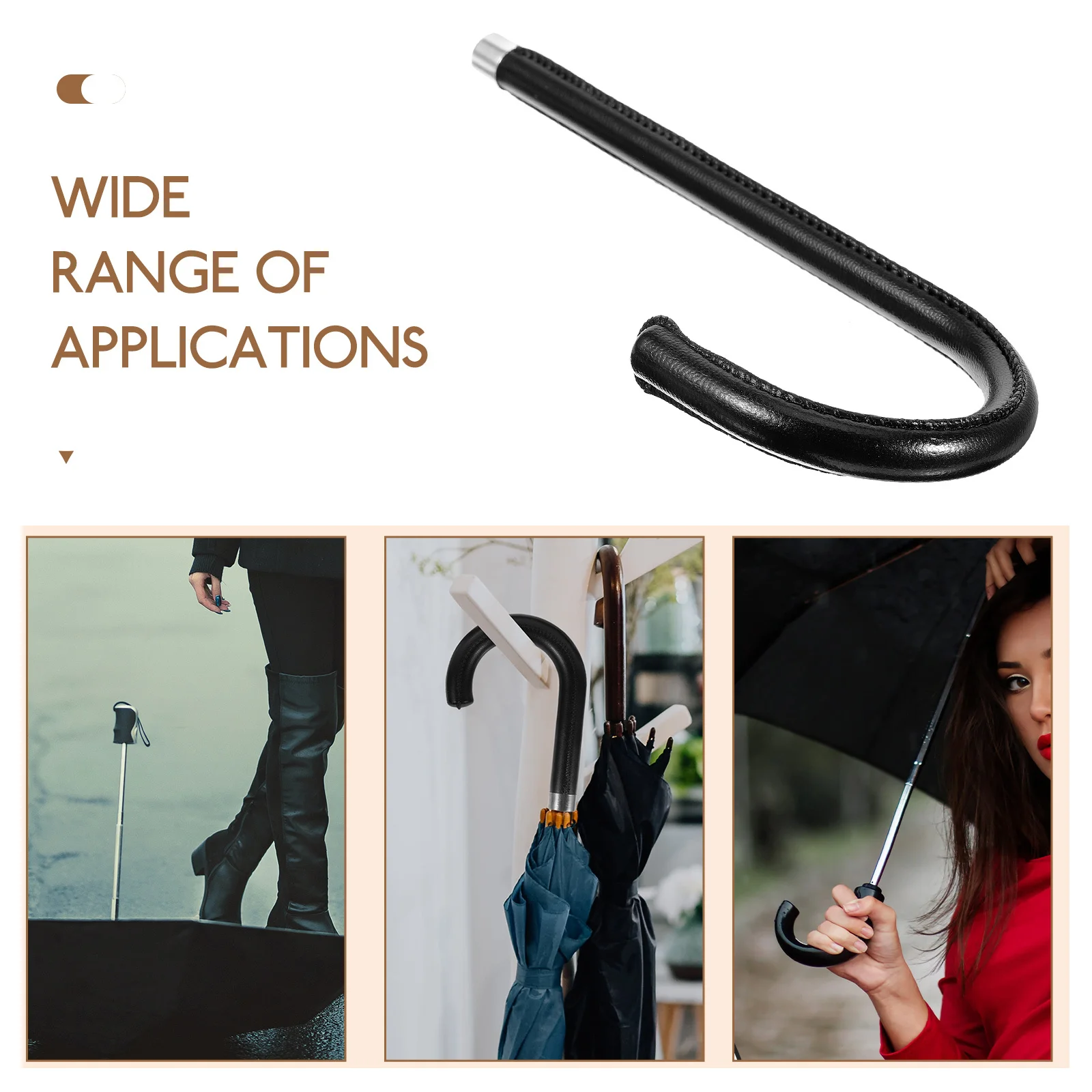 

Plastic Replacement Handle Foldable Handle Grip For Rain Repair Durable Lightweight Non-Skid Comfortable Replacement Parts For