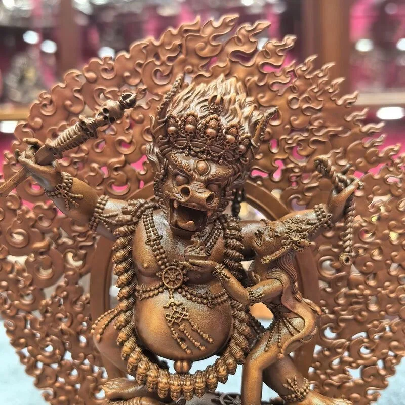 Wholesale Buddhist statue Jushi Copper carving Yama Dharmapala statue,rare Buddha statue, lama monk Buddhist altar offering