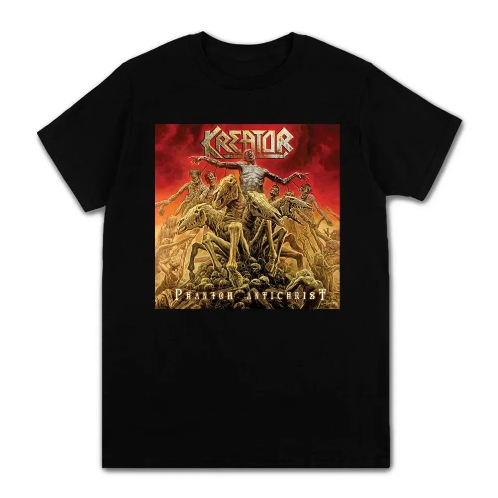 Mens Short Sleeve T-shirts 100% Cotton Kreator Rock Heavy Metal Band Print Adult Unisex Thrash Metal Tees Size XS-3XL New