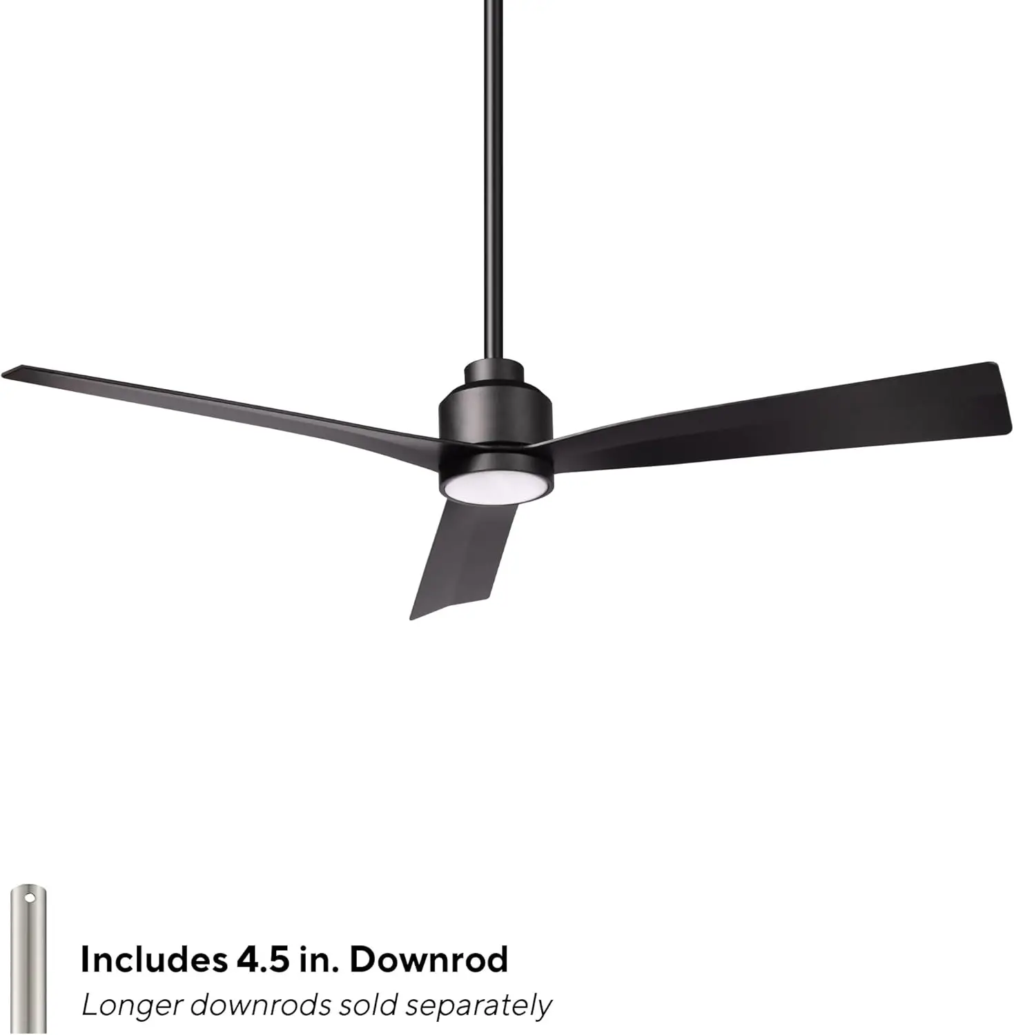 Smart Fans Clean Indoor and Outdoor 3-Blade Smart Home Ceiling Fan 52in Matte Black with 3000K