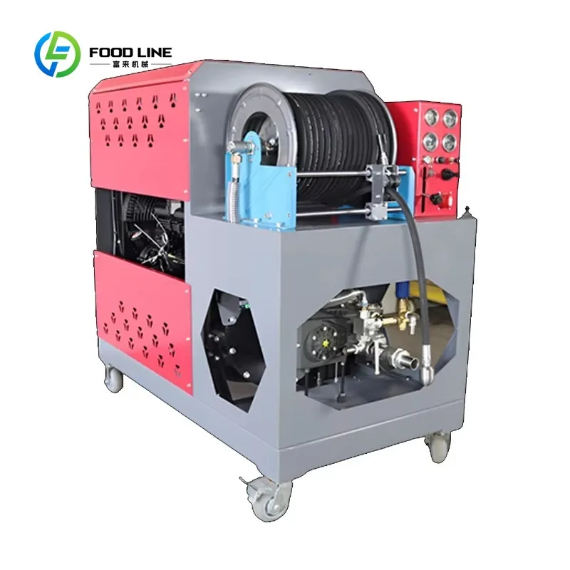Customized 180Bar/2500Psi Industrial Heavy Duty High Pressure Washer Cold Water Cleaning Drain Pipe Machine 115L/min Flow Rate