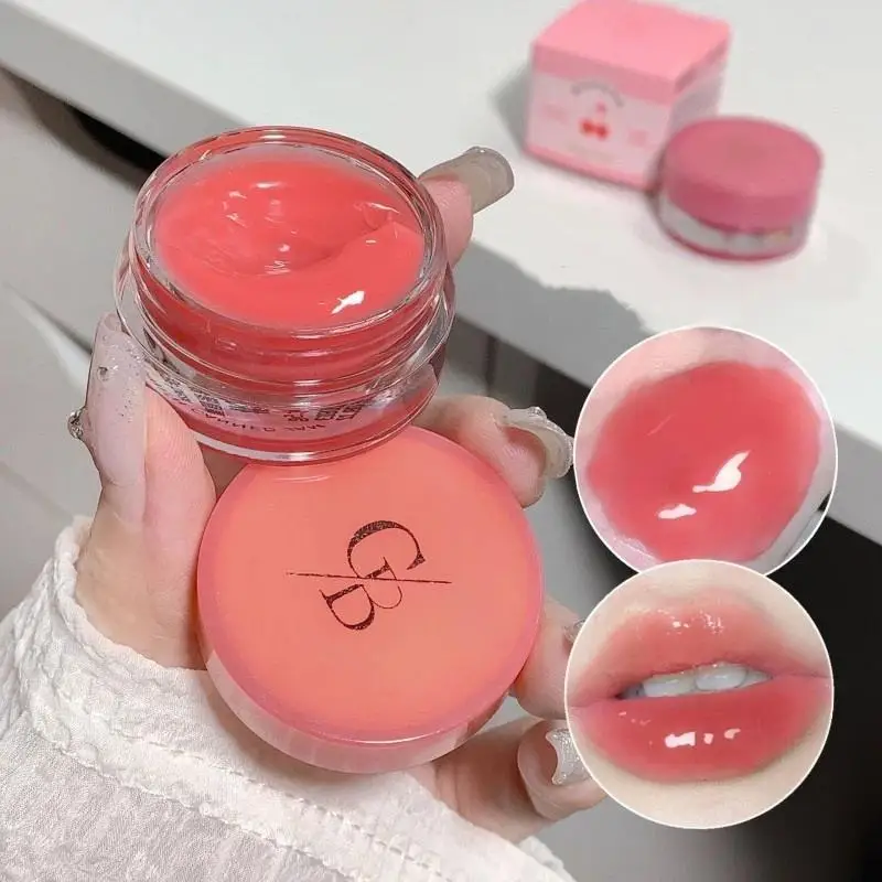 1Pc Gege Bear 5g Jarred Jam Lip Gloss — Hydrating Water-Gloss Finish, Plumping Effect, Long-Wearing And Non-Transfer