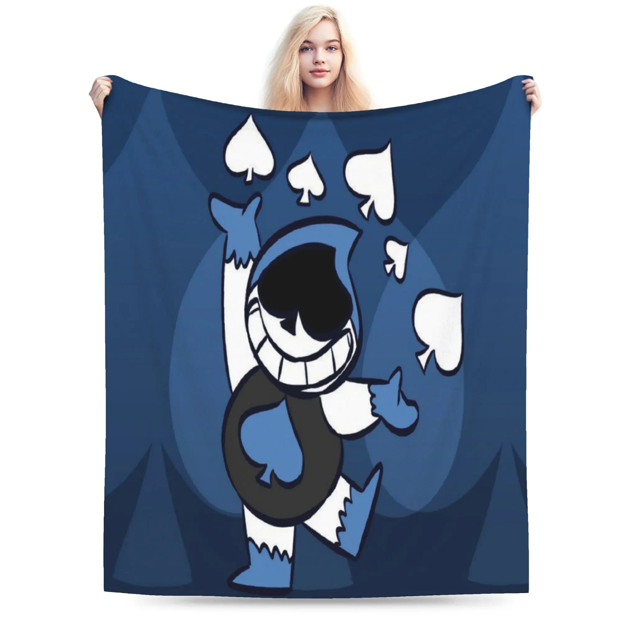  Lancer Face  Blanket Flannel  Cozy Super Soft Throw Blankets for Home Bedspread