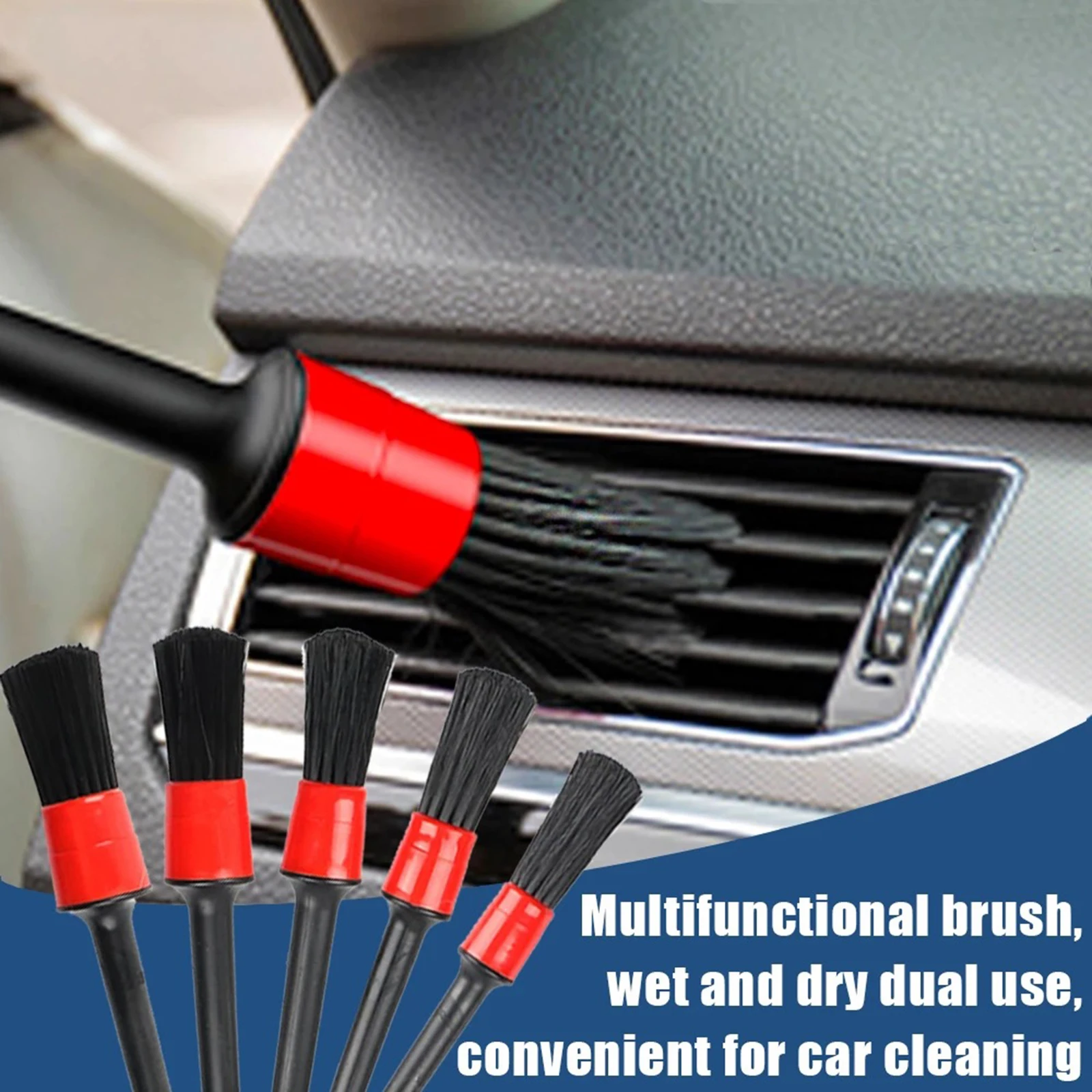 Auto Detailing Brushes Set Drill Brush for Rim Wheel Leather Car Wash Car Cleaning Detailing Brush Car Cleaning KIt Tool