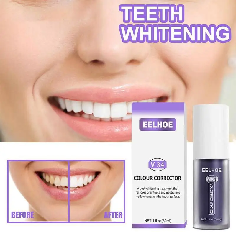 30ml Orange  Purple Fruit Toothpaste Set Enamel Teeth Stains Removal Tooth Whitening Cleaning Dental Hygiene Care Freshener