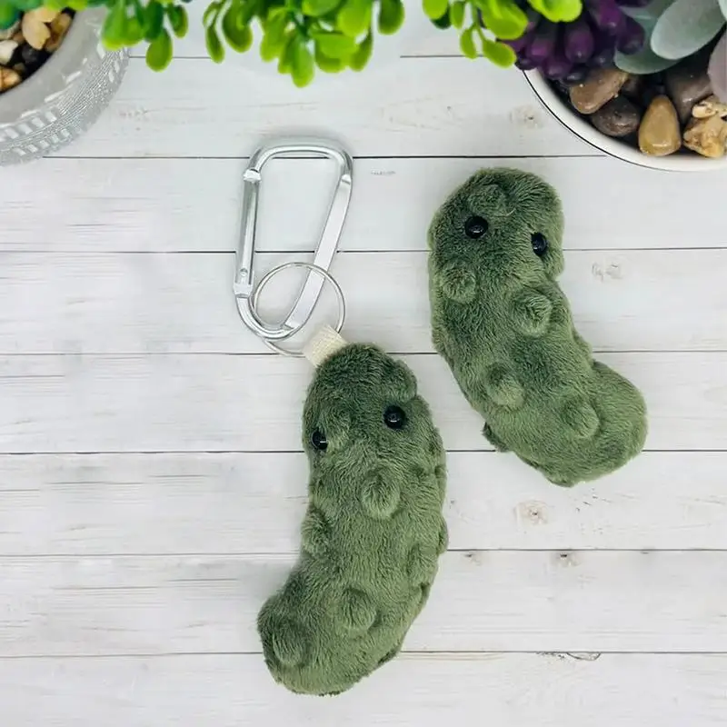 Pocket Pickle Plush 3.5 Inches Pickle Sensory Toy Encouraging Pickle Sensory Toy Adorable Stuffed Pickle Ornament With Positive