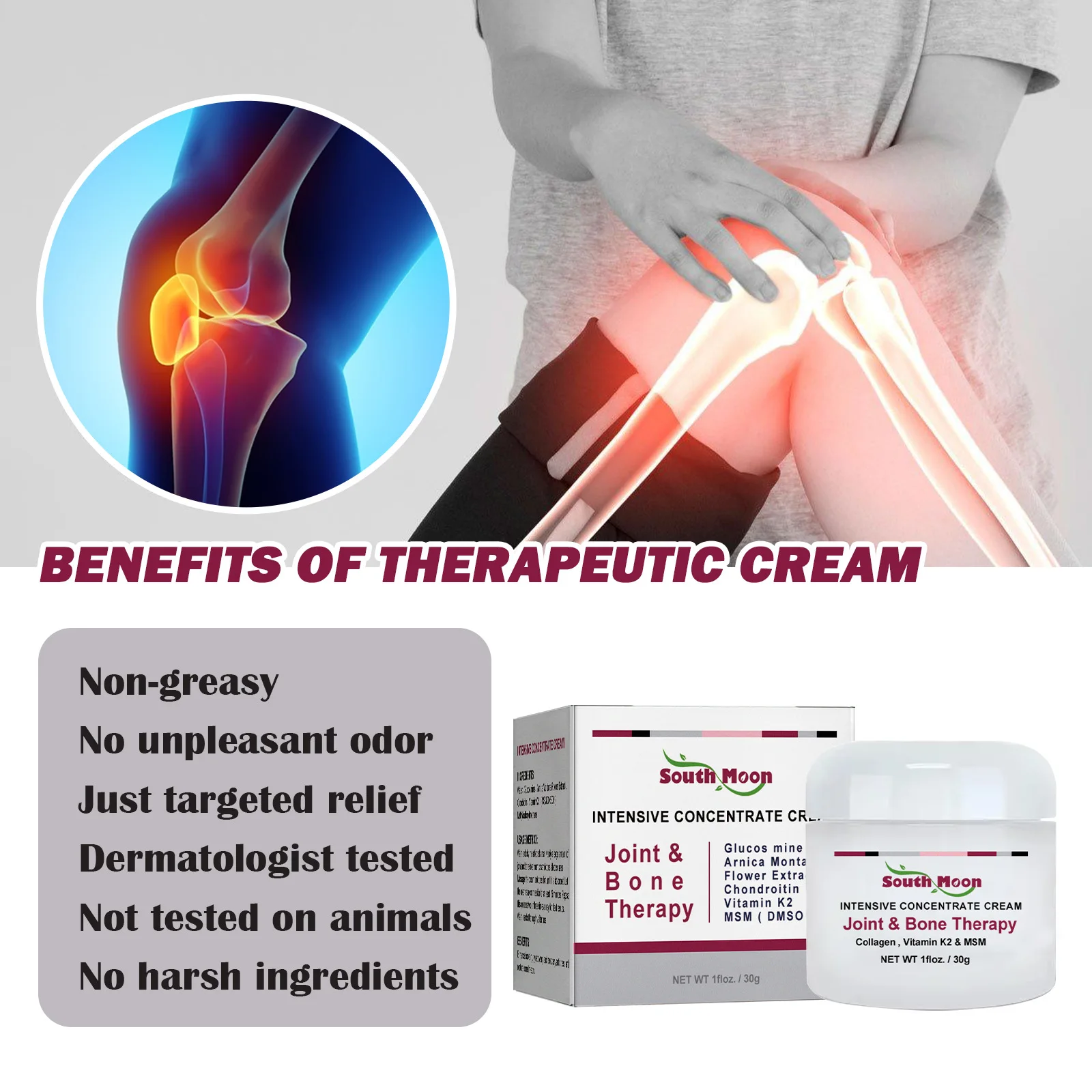 South Moon Counterpain Cream Joint Bone Pain Relief Cream Orthopedic Valgus Corrector Knee Muscle Arthritis Treatment Ointments