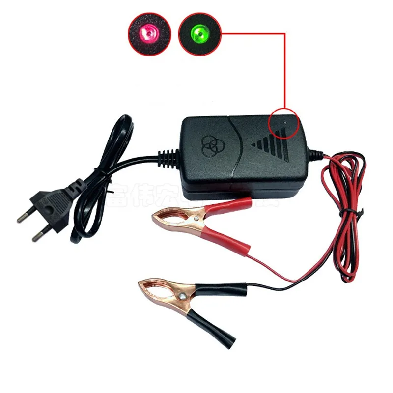 12V Automatic Battery Charger Replacement 1A Charging for Car Vecihle Truck Motorcycle Smart Compact Sealed Lead Acid EU/US Plug