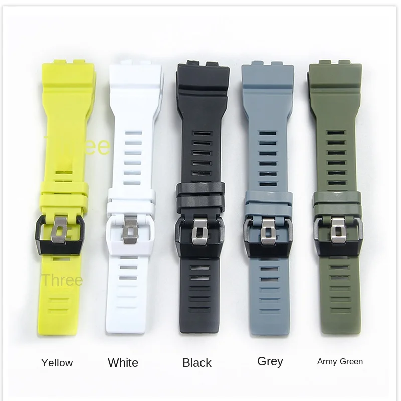 Pulseira de relógio para casio g-shock 5554 GBD-800 GBD-800-2/-7 GBA-800 GBA-800uc 3464 multi cor preta pulseira de resina acessórios de relógio
