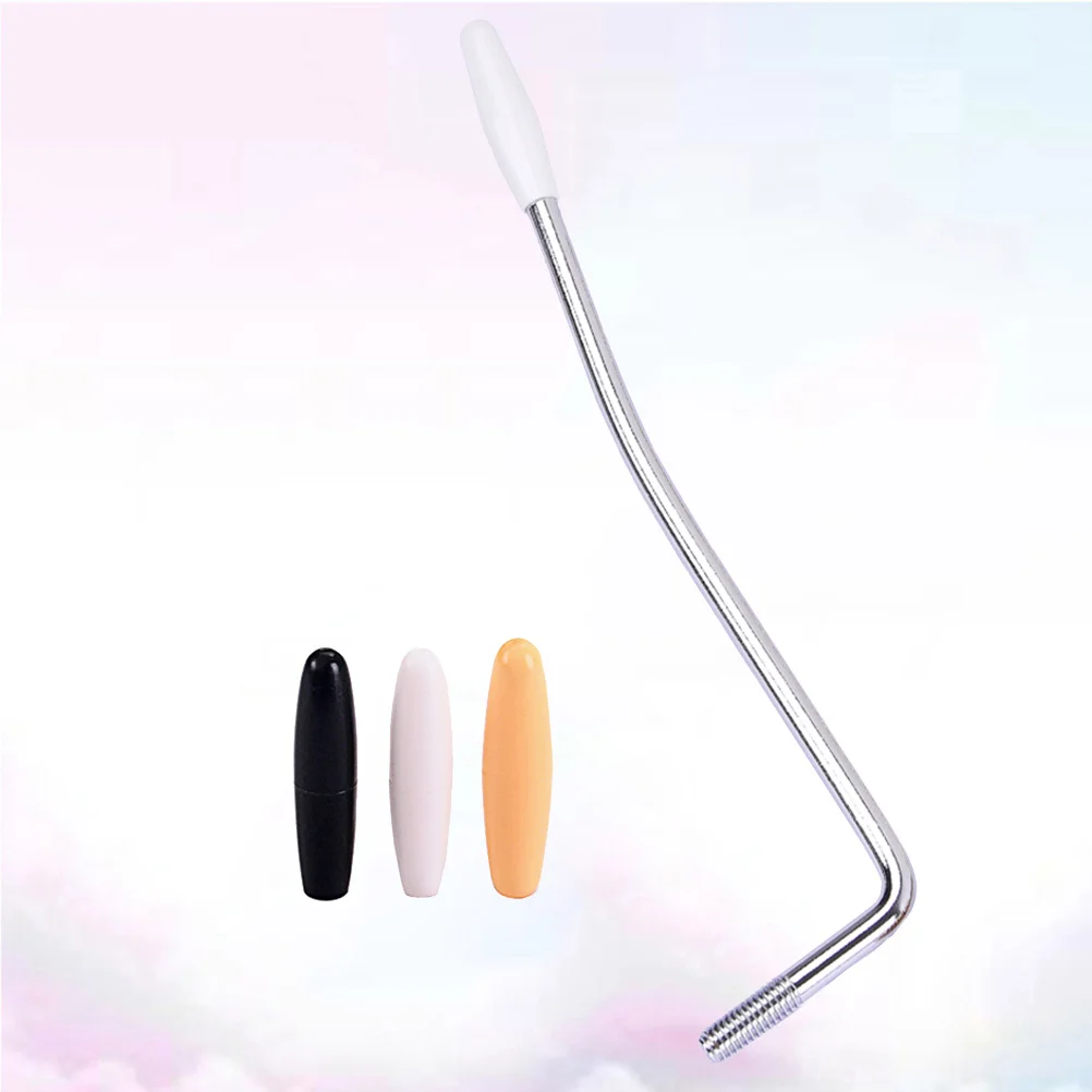 แขนเทรโมโลกีตาร์แบบเกลียว 6 มม. แขนวามมี่บาร์สีเงิน ทนทาน ระบบสะพานเทรโมโลเดี่ยว อะไหล่เปลี่ยนสำหรับกีตาร์ไฟฟ้า