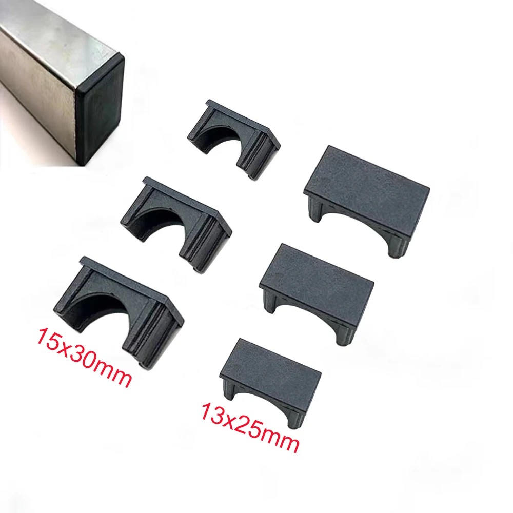 

10Pcs Plastic Rectangular Pipe Plug 13x25mm 15x30mm Black Furniture Legs Anti Slip Cover Cap For Table Chair Leg Protectors